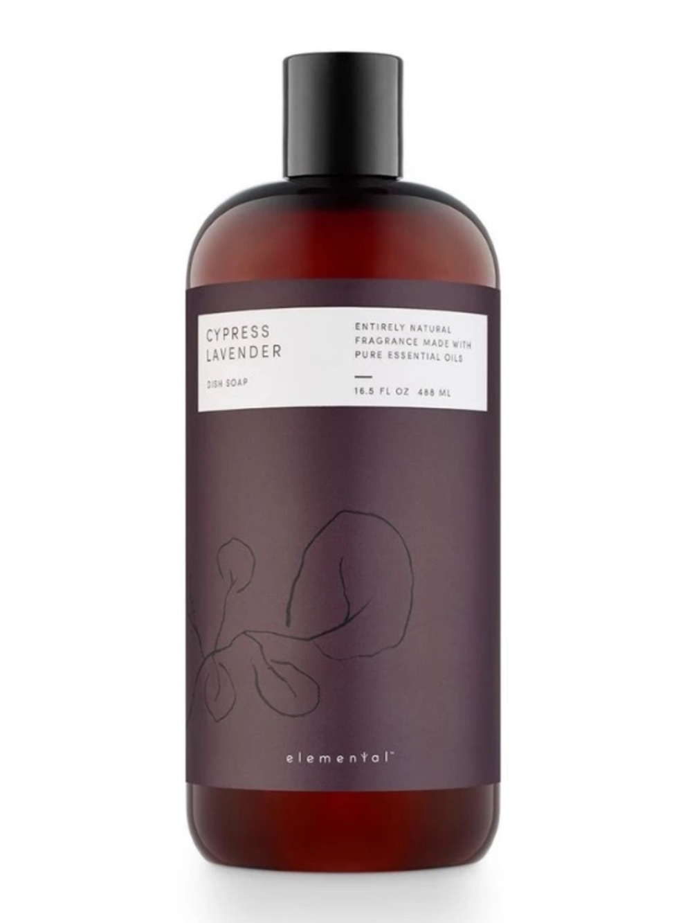 New ILLUME Elemental Collection, Cypress Lavender Dish Soap, 16.5oz.